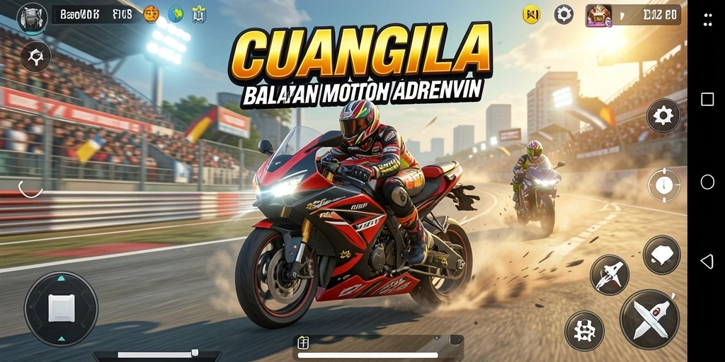 Tampilan gameplay seru motor balap di CUANGILA.