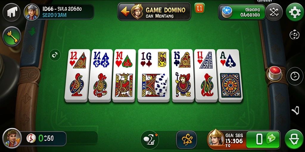 Tampilan gameplay seru di ID66 dengan domino.