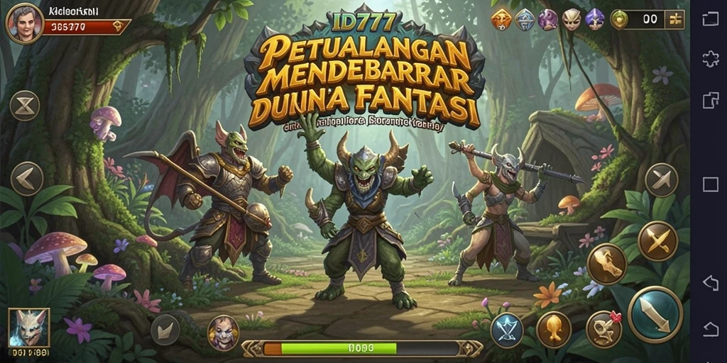 Tampilan gameplay mendebarkan di ID777 dengan dunia petualangan yang luas.