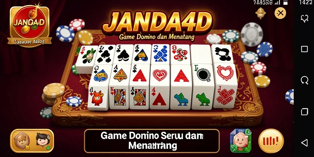 Tampilan seru saat bermain JANDA4D dengan teman-teman di Domino.