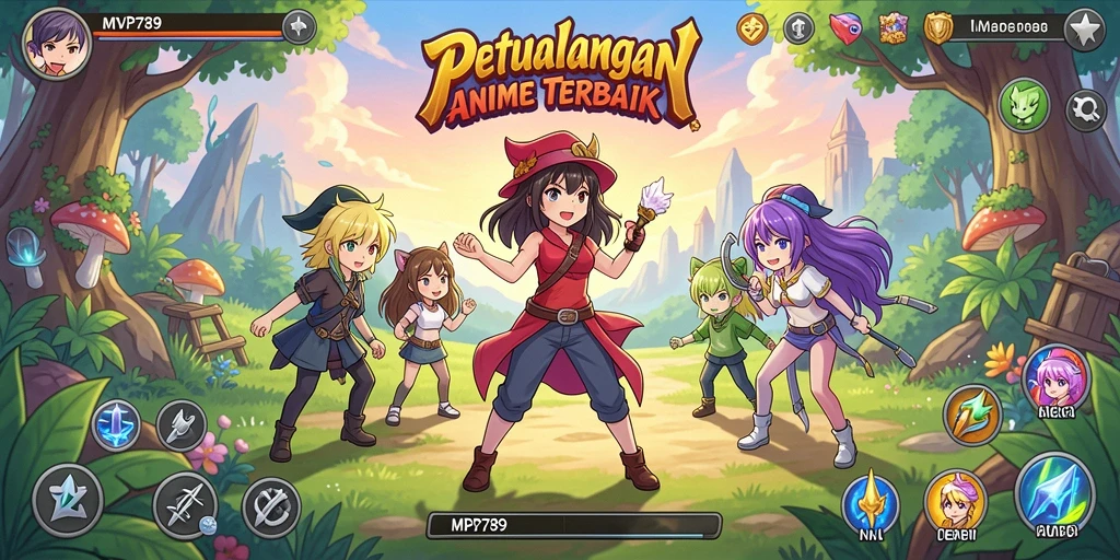 Tampilan gameplay seru dan karakter Anime yang menarik di MVP789.