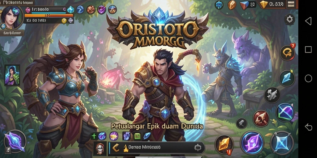 Tangkapan layar menampilkan gameplay seru di dunia ORISTOTO.