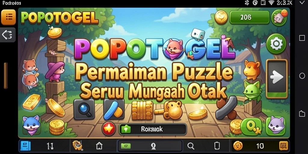 Tangkapan layar gameplay POPOTOGEL yang menampilkan tantangan puzzle seru.