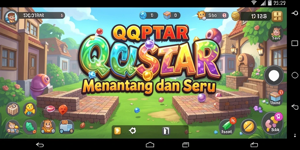 Contoh gameplay dalam QQSTAR, tunjukkan teka-teki menarik.