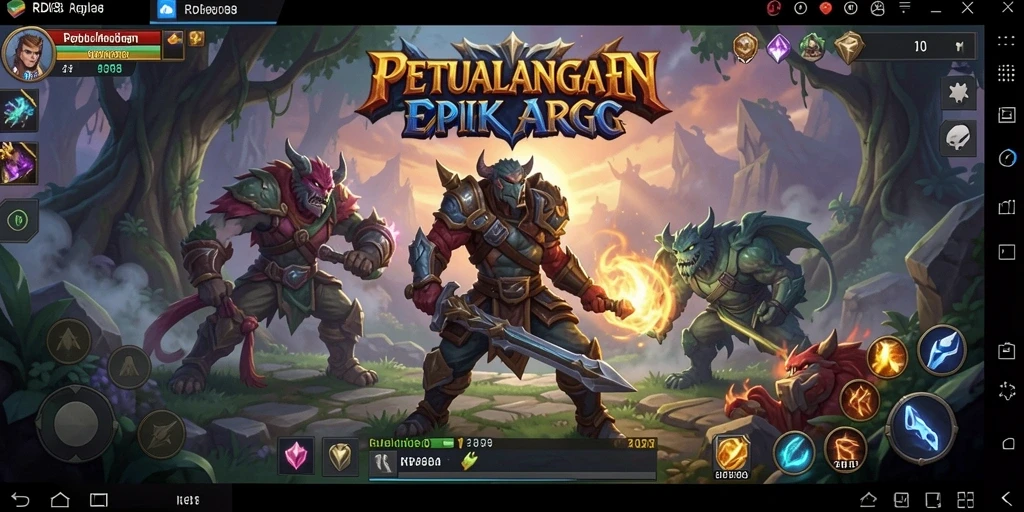 Tampilan gameplay epik yang menampilkan pertarungan seru di RDI88.