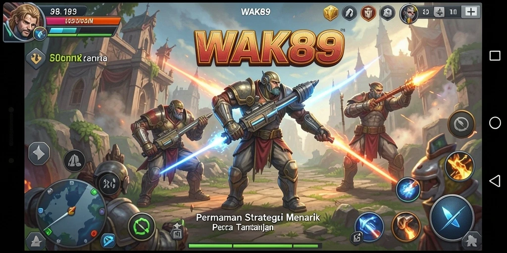 Tampilan menarik dalam game strategi WAK89 saat pertempuran berlangsung.