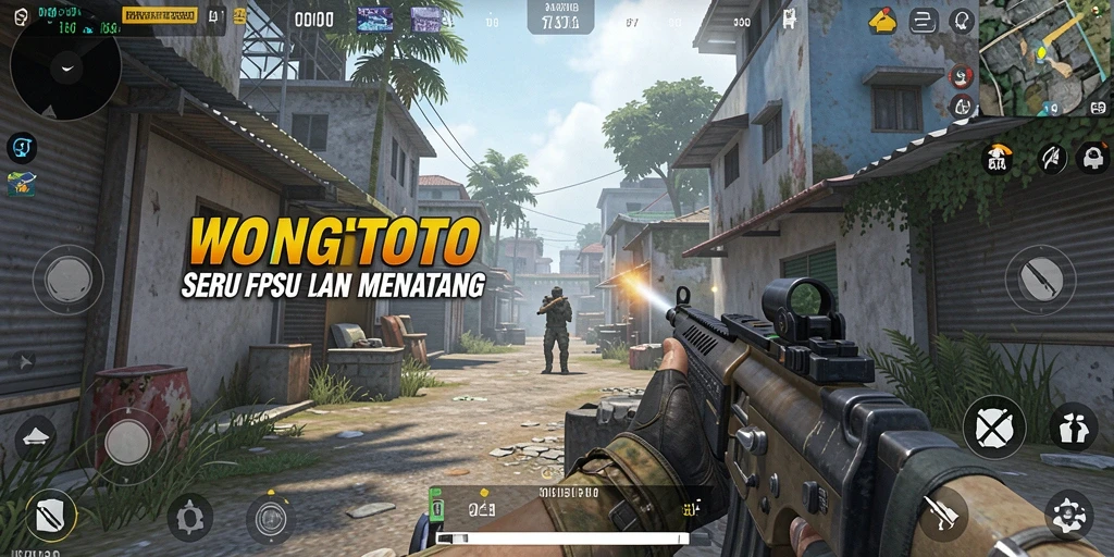 Gameplay intens dalam WONGTOTO yang menampilkan aksi tembak-menembak.